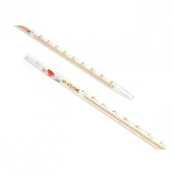 Serolojik Pipet 5 mL - %100 Borosilikat  (Dayanıklı) Cam - Taksimat:0.10ml - 1 Adetlik Paket ürün görseli 1