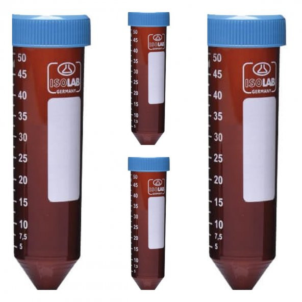 Steril Amber Santrifüj (Falkon) Tüpü  50 ml Hacim - Vida Kapaklı -   50 Adetlik Set ürün görseli 1