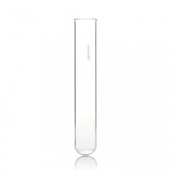 Cam Deney Tüpü 25x150 mm - 55 mL - 10 Adetlik Set - 100 Borosilikat - Isıya Dayanıklı ürün görseli 1
