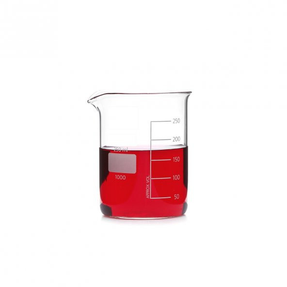 Cam Beher 250 mL - Isıya Dayanıklı - %100  Borosilikat Cam ürün görseli 1
