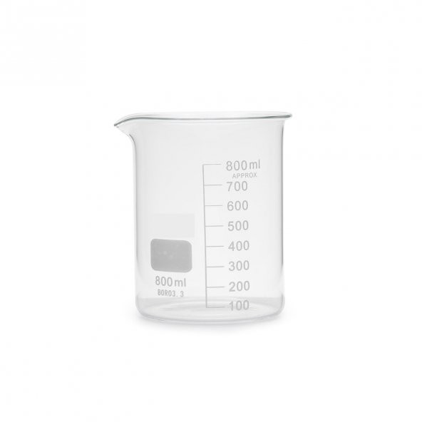 Cam Beher 800 mL - Isıya Dayanıklı - Resim 2