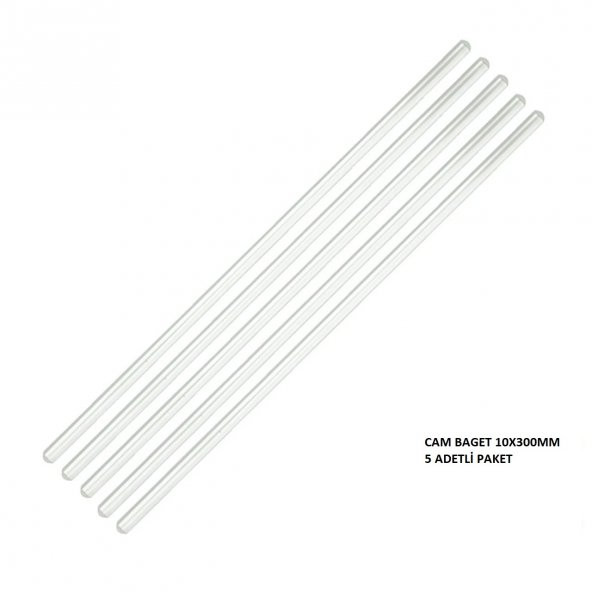Cam Baget 10x300mm - 5 Adetlik Set ürün görseli 1