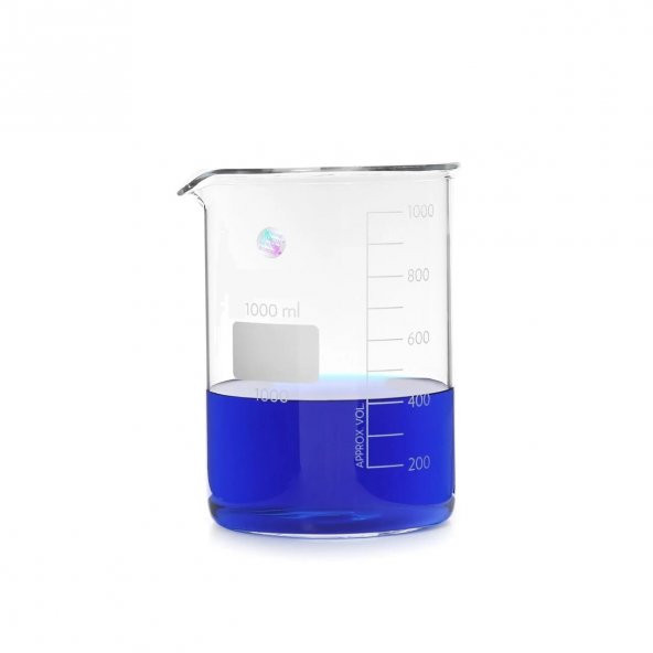 Cam Beher 1000 ml - Yüksek Isıya, Kimyasala ve Diğer Tüm Etkenlere Karşı Yüksek Dayanıklı ürün görseli 1