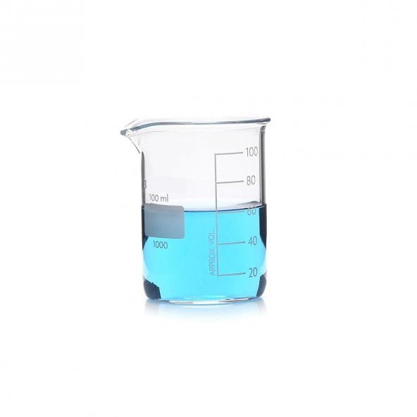 Beher 100 ml Cam Malzeme - Yüksek Isıya ve Kimyasala Dayanıklı ürün görseli 1