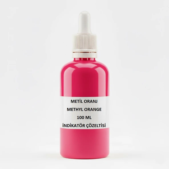 Metil Oranj 100 mL İndikatör Çözeltisi / Methyl Orange / Yüksek Kaliteli / Zurih Lab ürün görseli 1
