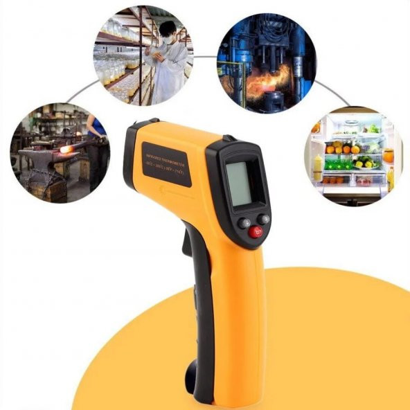 Dijital Kızılötesi IR Termometre -50-400°C - LCD Ekran -  Hızlı ve Hassas Ölçüm  - Kolay Kullanım ürün görseli 1
