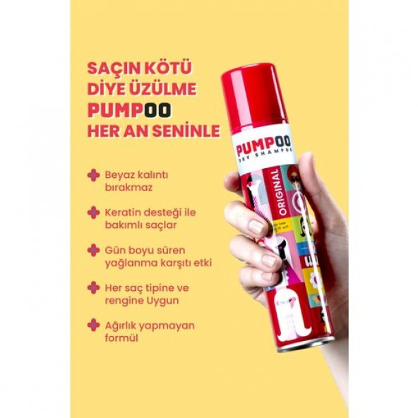 Pumpoo Kuru Şampuan - Original Dry Shampoo - Resim 4