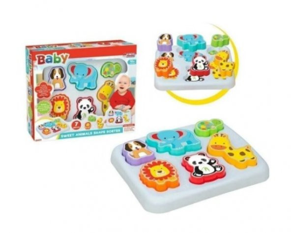 Sevimli Hayvanlar Bultak Oyuncak Eğitici Bebek Oyuncağı 7 Parça puzzle yapboz ürün görseli 1