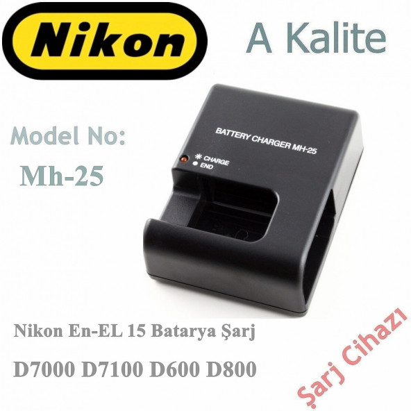 Nikon Mh-25 Şarj Cihazı EN-EL15 Batarya şarj cihazı D7000 D7100 ürün görseli 1