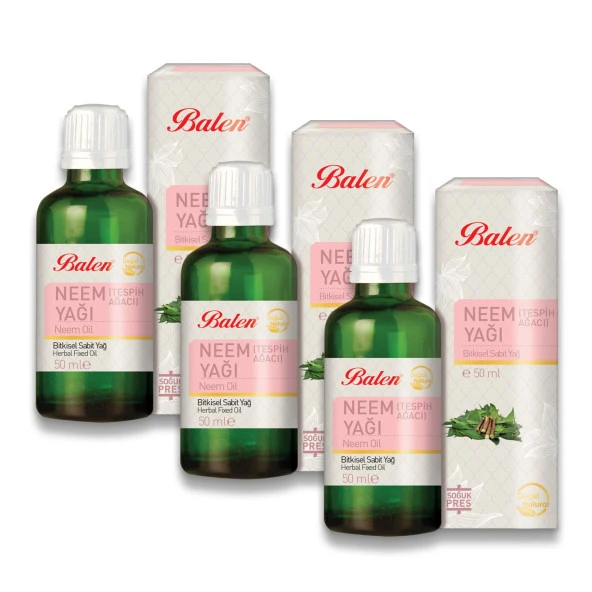 Balen Tespih Ağacı Yağı Neem Yağı 50 ml x 3 Adet ürün görseli 1