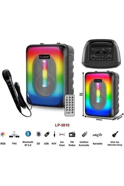 LP-5010 Taşınabilir Ses Sistemi - Resim 3