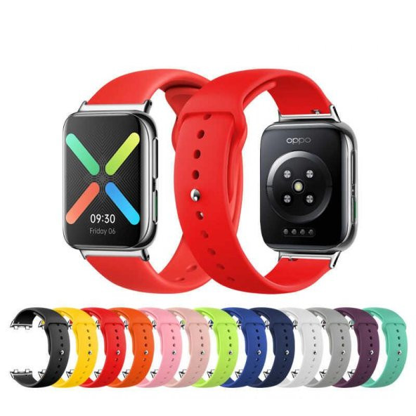 Oppo Watch 46mm 22mm Soft Silikon Kordon + Metal Kordon Dönüştürücü ürün görseli 1