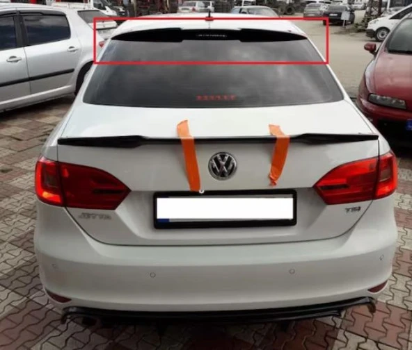 Vw Jetta Mk6 Cam Üstü RS Yarasa Spoiler Parlak Siyah 2012-2018 ürün görseli 1