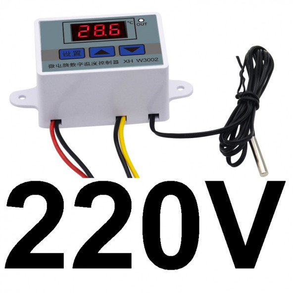 Yate10  W3002 220V 10A Dijital Termostat Kuluçka Makinalarına Uygun Hassas ürün görseli 1
