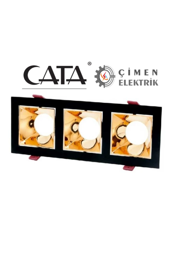 CATA CT 5089 3'Lü Siyah Rose Spot Kasası ürün görseli 1