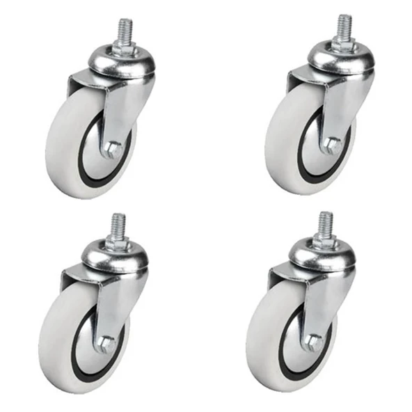 4 Adet Hts Döner 3/8 Vidalı Mobilya Tekeri Çap : 74 mm Kod : 352 ürün görseli 1