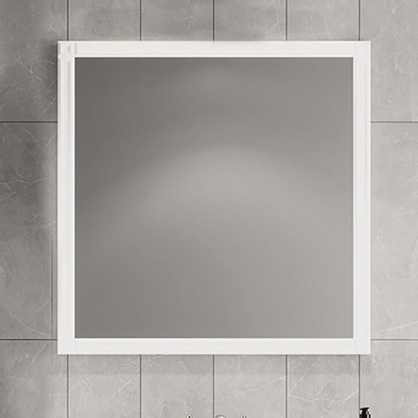 Denko Albatros 80 cm MDF Beyaz Banyo Dolabı Aynalı Üst Modülü ürün görseli 1