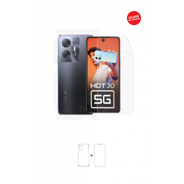 INFİNİX HOT 30 5G TPU FULL BODY ÖN ,ARKA VE YAN 360 DERECE KORUYUCU FİLM ürün görseli 1