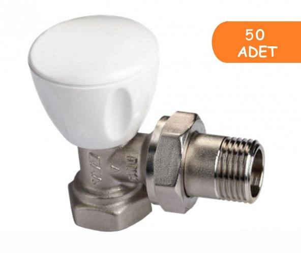 50 Adet ECA RV3 1/2 Köşe Radyatör Valfi Petek Havlupan Vanası 602120641 ürün görseli 1