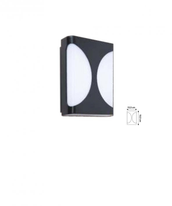 30W Telesto Led Armatür Siyah Kasa Beyaz Işık ürün görseli 1