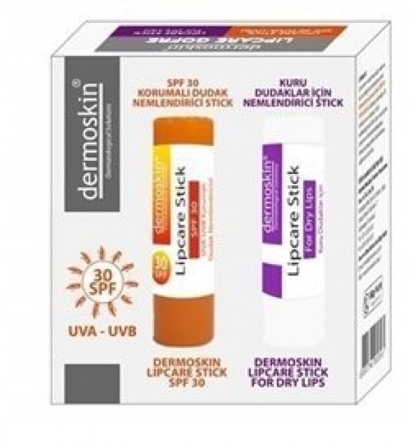 Dermoskin Lipcare Stick+Lipcare Stick Spf 30 İkili Set ürün görseli 1
