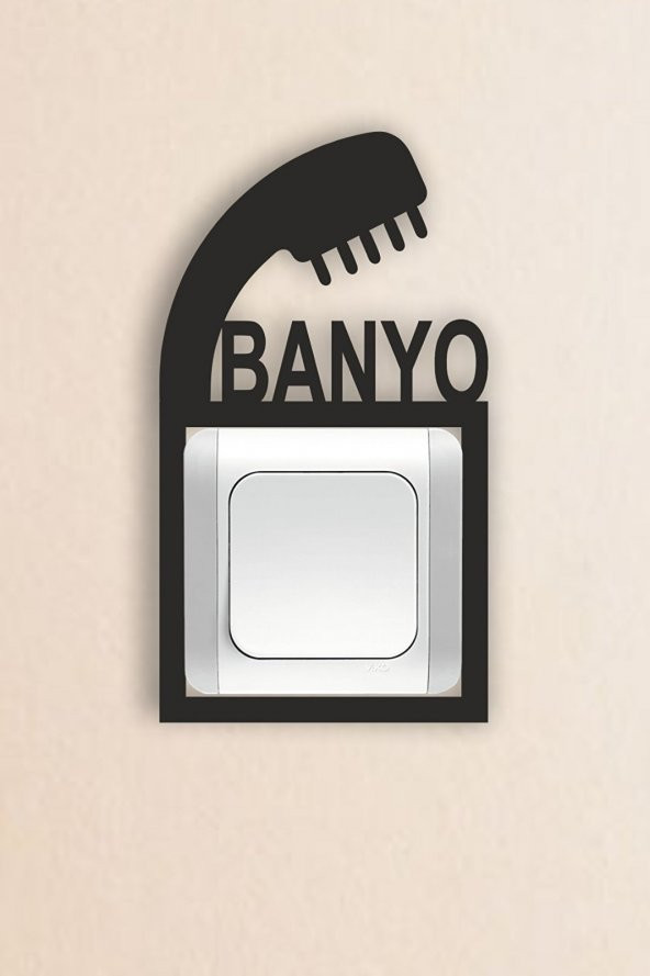Prizlik Banyo Duvar Süsü Priz Duvar Dekorasyon 3 mm Mdf  20x11 Cm ürün görseli 1