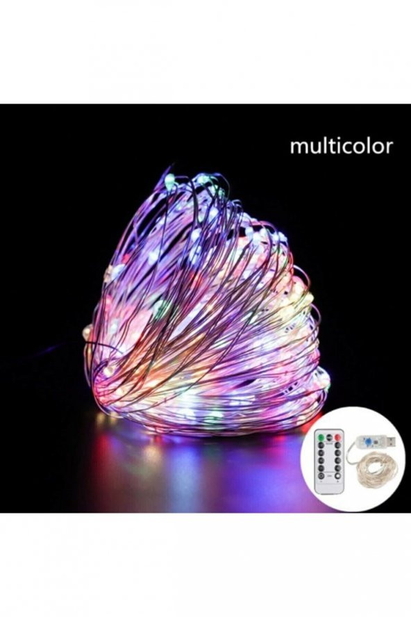 8 Modlu Usbli Kumandalı Peri Led 5 Metre Renkli ürün görseli 1
