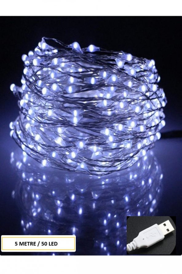 Peri Led Işık 5 Metre Usbli Beyaz ürün görseli 1