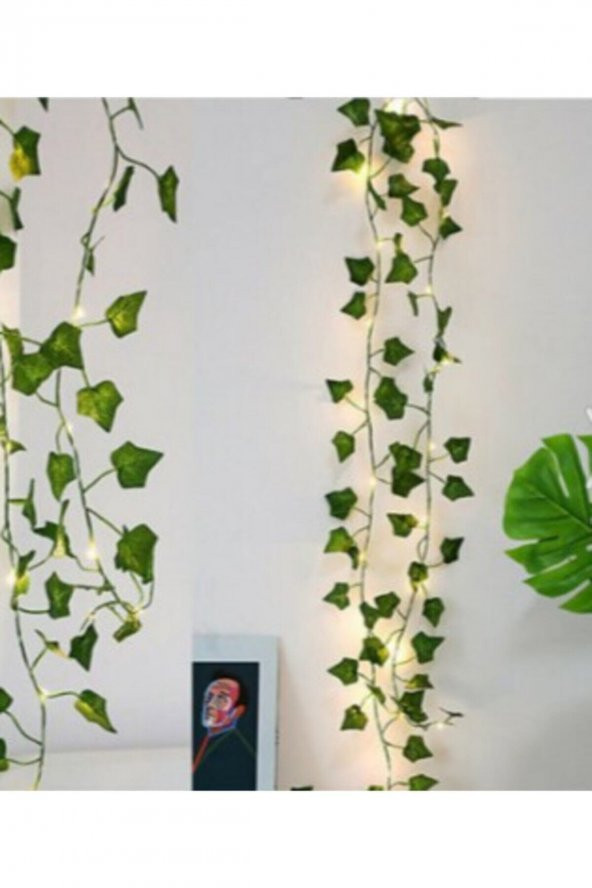 3 Metre Yapay Sarmaşık Led Büyük Yapraklı Işıklı Sarmaşık Peri Led ürün görseli 1