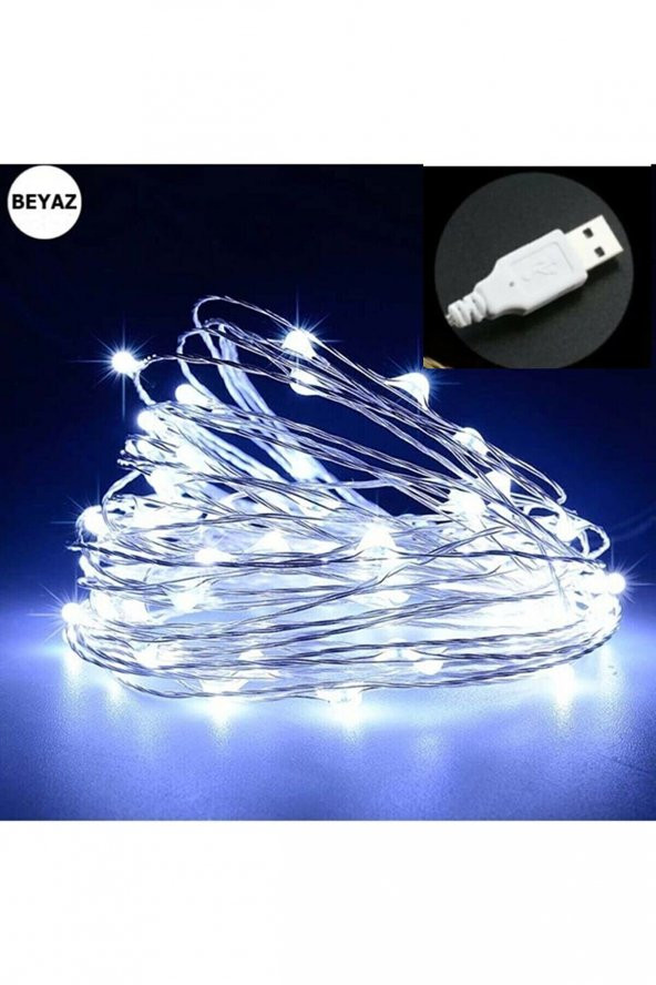 Peri Led Işık 10 Metre Usbli Beyaz - Resim 2