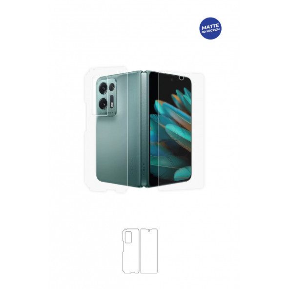 OPPO FİND N2 MAT ARKA YAN KORUYUCU TPU FİLM ürün görseli 1