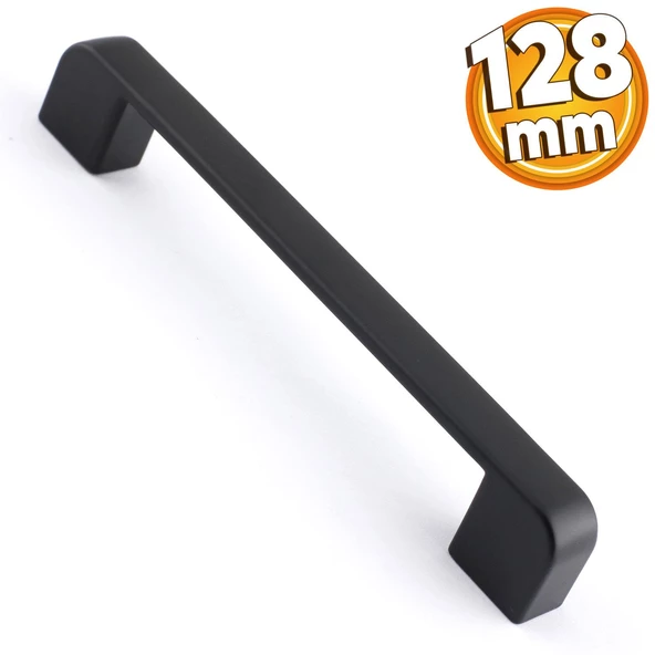 Aksaray Gölcük Oval Mobilya Mutfak Çekmece Dolap Dolabı Kulpu Kulbu Siyah Metal 128 Mm Kulpları ürün görseli 1