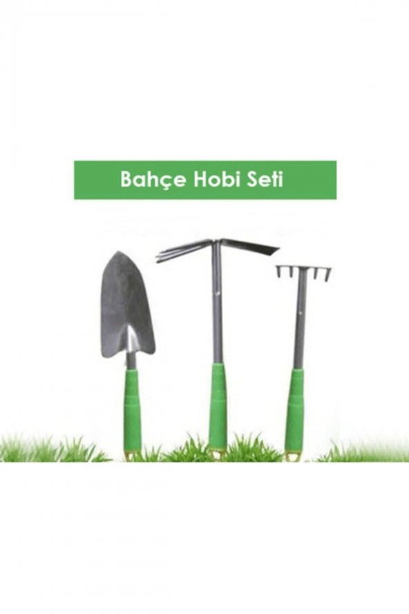 Garden Hobi Bahçe Seti 3lü Kürek-Tırmık-Çapa ürün görseli 1
