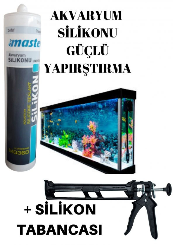 Profesyonel Kalite Akvaryum Duşakabin Silikon  Küf Mantar Yapmaz +  Silikon Tabancası ürün görseli 1