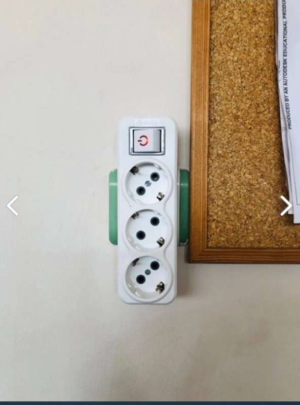3’lü Anahtarlı Elektrik Priz ürün görseli 1