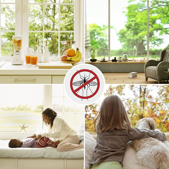 75cm x 125cm  Beyaz Renk Sineklik  Pencere + 5 Metre Yapışkanlı Bant ürün görseli 1