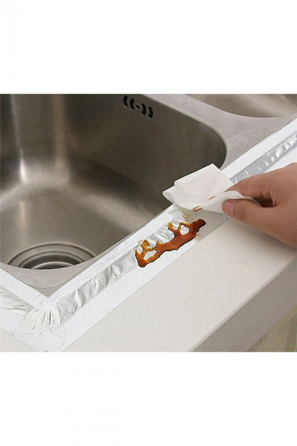 Yapışkanlı Yanmaz Alüminyum Folyo Bant  (Aspiratör Borusuna-Soba Borusu Kullan) 48mmx10MT Band ürün görseli 1