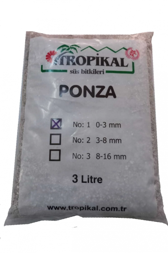KLHOME TROPİKAL Kahverengi Ponza Taşı 0-3 Mm 3 Litre ürün görseli 1