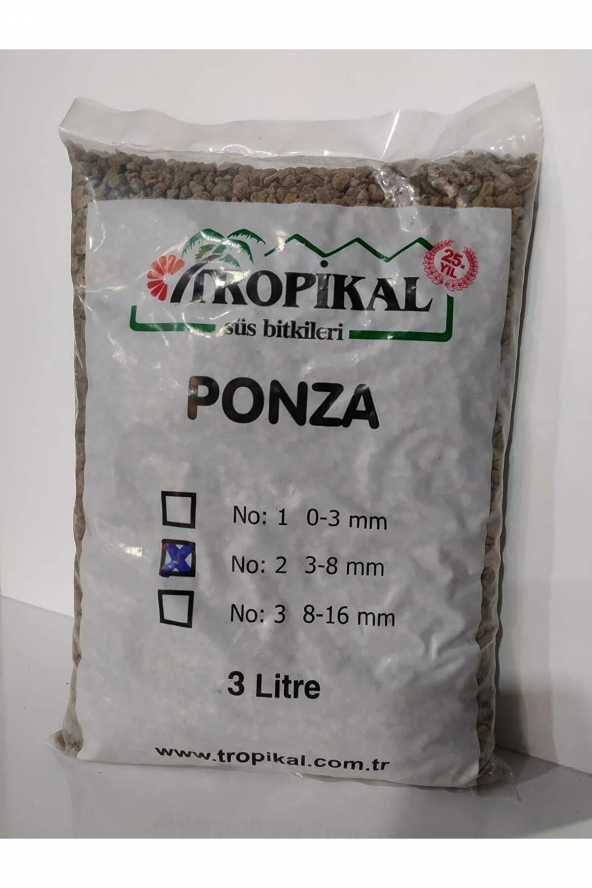 KLHOME TROPİKAL Kahverengi Ponza Taşı 8-16 Mm 3 Litre ürün görseli 1