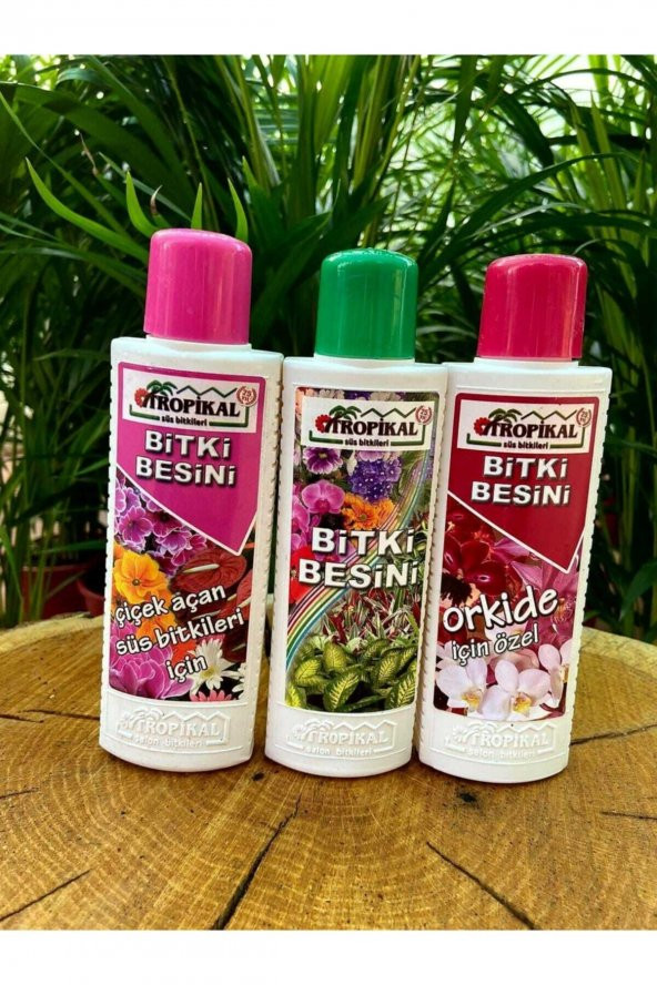 Bitki Besini 3lü Set (çiçek Açan Süs Bitkileri, Genel Bitki Besini, Orkide Özel Besin) ürün görseli 1