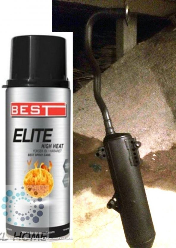 600'C Yüksek Isı Şömine Soba Oto Egzos  Elit Isı Boyası Hararet Boyası ( Siyah  Renk ) 400ml 1 Adet ürün görseli 1