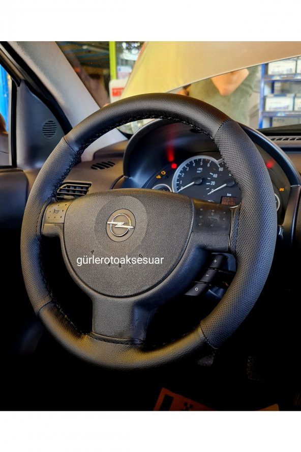 Opel Corsa C Kasa Dikmeli Direksiyon Kılıfı Noktalı-soft Siyah ( 38×105cm ) ürün görseli 1