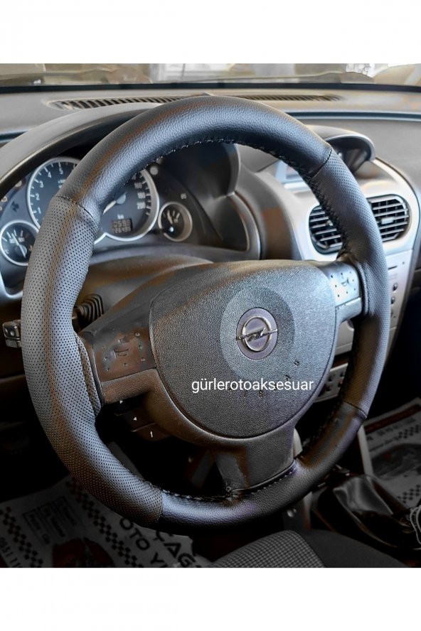 Opel Combo Dikmeli Direksiyon Kılıfı Noktalı-soft Siyah ( 38×105cm ) ürün görseli 1