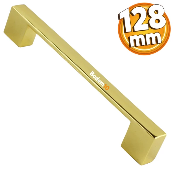 Gölcük Düz Mobilya Mutfak Dolap Çekmece Dolabı Kapak Metal Kulpu Kulbu Kulpları Gold Altın 128 Mm ürün görseli 1
