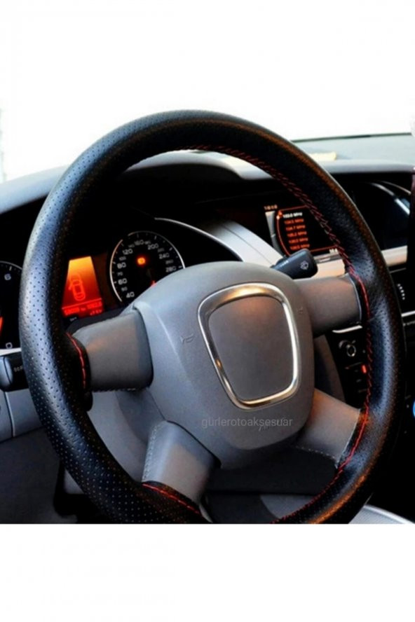 Audi A6 Direksiyon Kılıfı Delikli Dikmeli 11cm ürün görseli 1