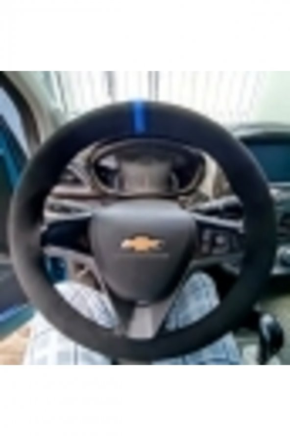 Chevrolet Aveo Dikmeli Direksiyon Kılıfı Kırmızı Yüzüklü Alkantara (nubuk) ürün görseli 1
