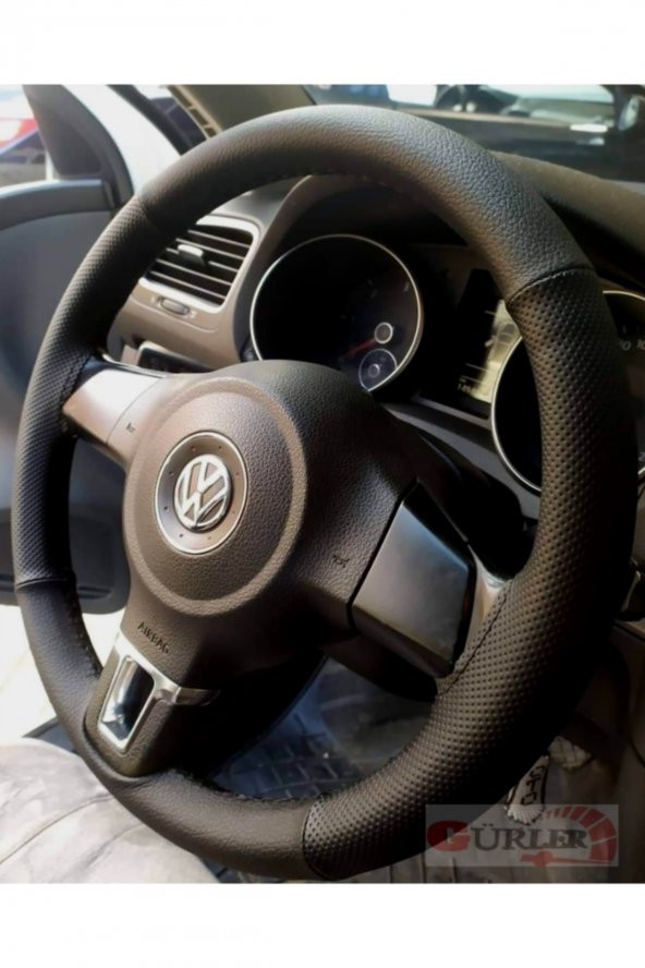 Vw Passat B7 Dikme Direksiyon Kılıfı Noktalı-soft Siyah ürün görseli 1