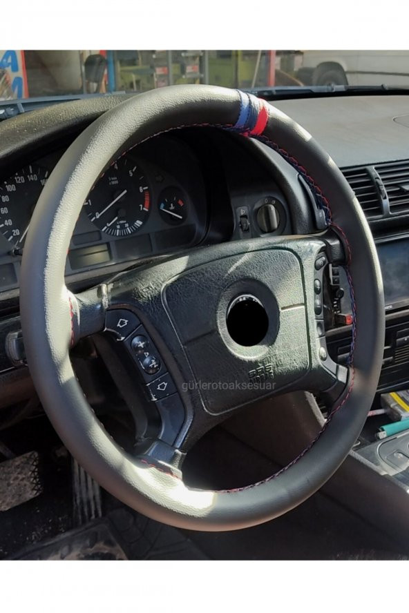 Bmw 5 Serisi Direksiyon Kılıfı Dikmeli Sarmalı Ip Ve Iğne Ile ürün görseli 1