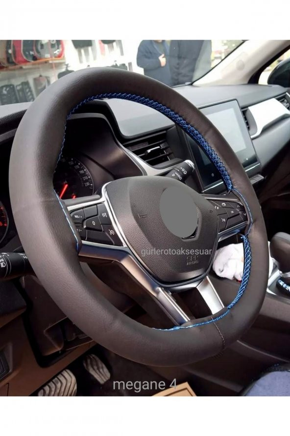 Renault Symbol Mavi Ipli Dikmeli Direksiyon Kılıfı (11,cm-kalın Direksiyon) ürün görseli 1