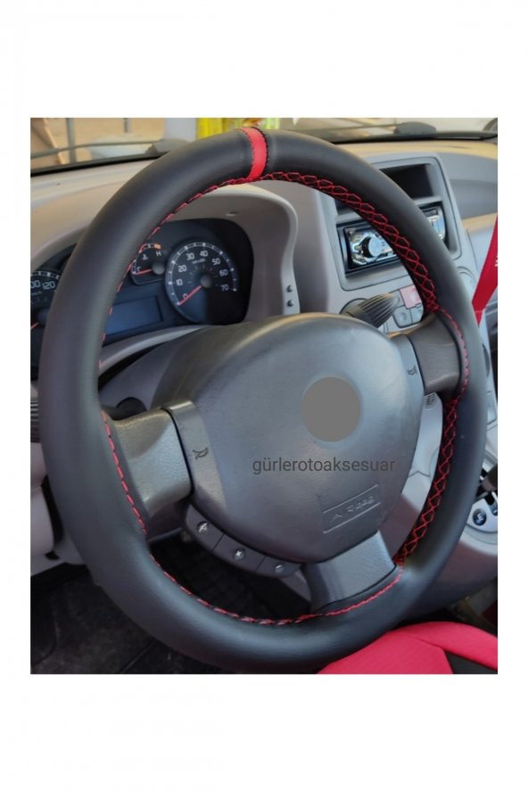 Fiat Punto Dikmeli Direksiyon Kılıfı Kırmızı Yüzuklü A+plus ürün görseli 1